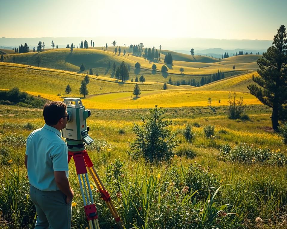 Medição de terreno com tecnologia digital Medição de terreno com tecnologia digital