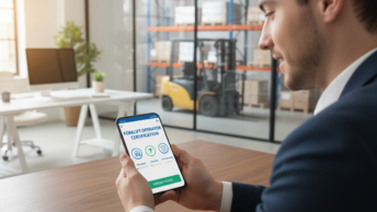 Obtenha sua certificação de operador de empilhadeira pelo aplicativo móvel.