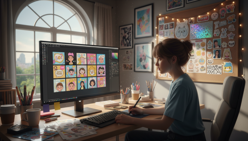 personalização e edição de stickers